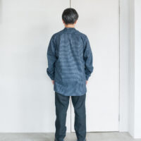 Frank Leder Blue Grey Wool Shirt