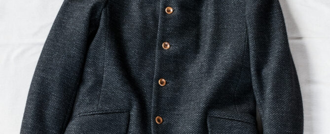 Frank Leder Dead Stock Navy Wool High Closure Jacket