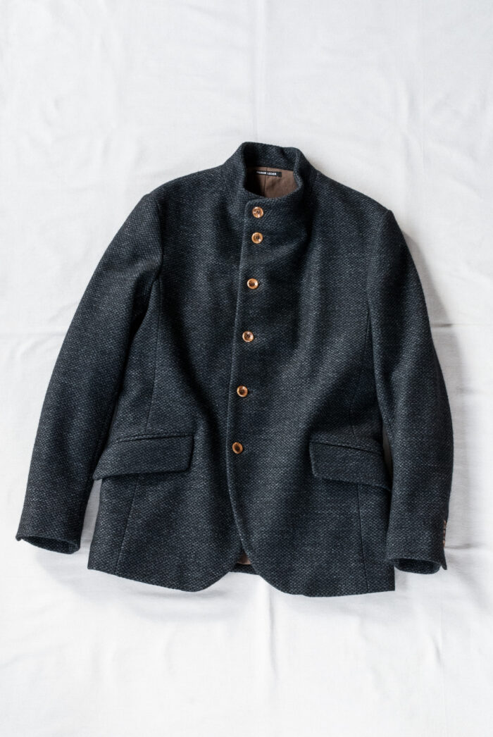 Frank Leder Dead Stock Navy Wool High Closure Jacket