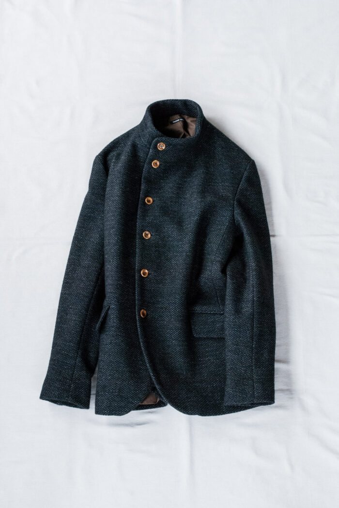 Frank Leder Dead Stock Navy Wool High Closure Jacket