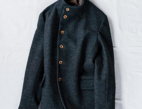 Frank Leder Dead Stock Navy Wool High Closure Jacket