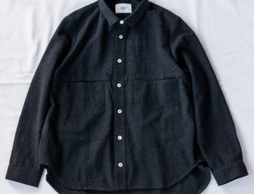 QUILP MITCH Work Shirt Dead Stock Mix Fabric Charcoal Grey