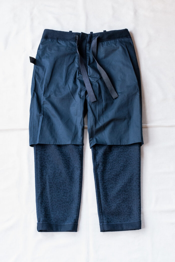 QUILP SPALDING Easy Trousers Dead Stock Cupra Wool Navy