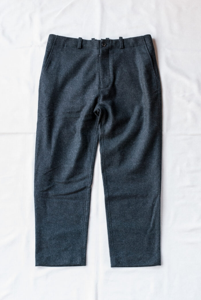 QUILP SPALDING Easy Trousers Moon Twill Merino Wool Charcoal