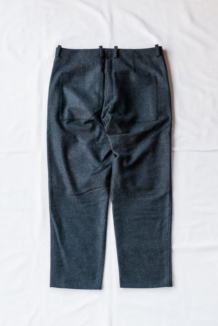 QUILP SPALDING Easy Trousers Moon Twill Merino Wool Charcoal