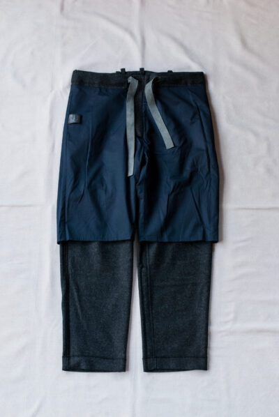 QUILP SPALDING Easy Trousers Moon Twill Merino Wool Charcoal