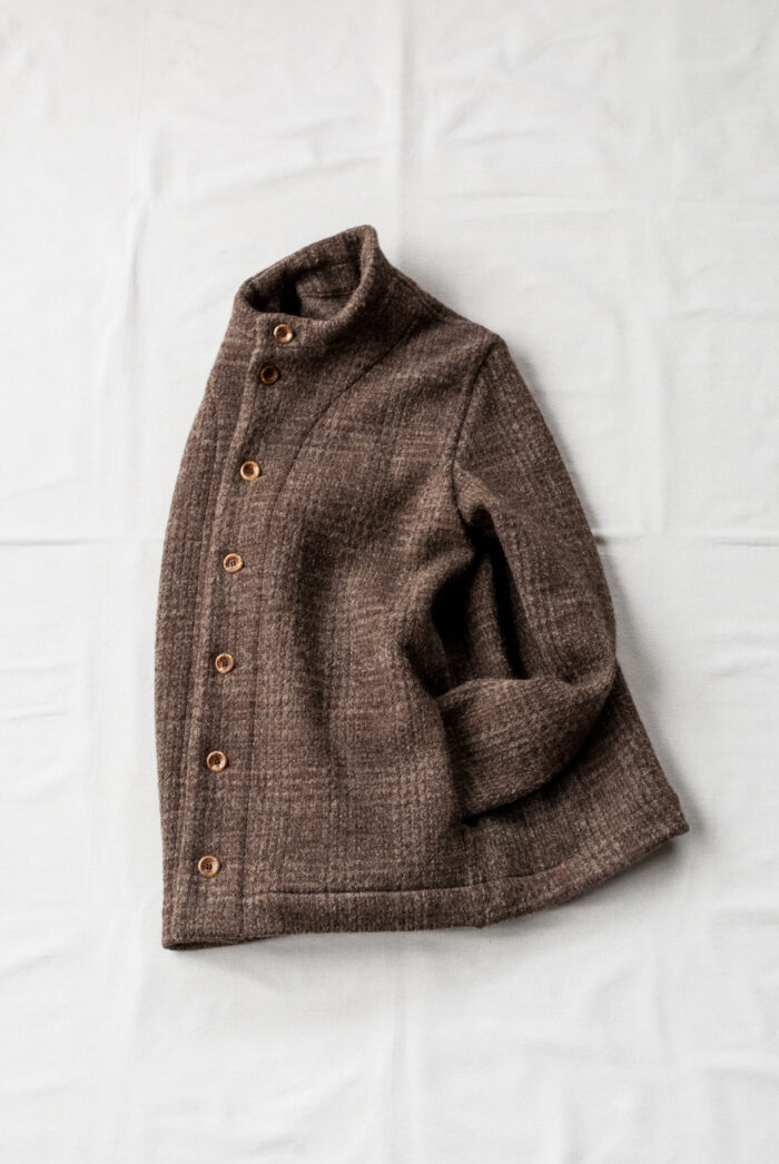 Frank Leder Dead Stock Brown Wool Janker with Side Pocket