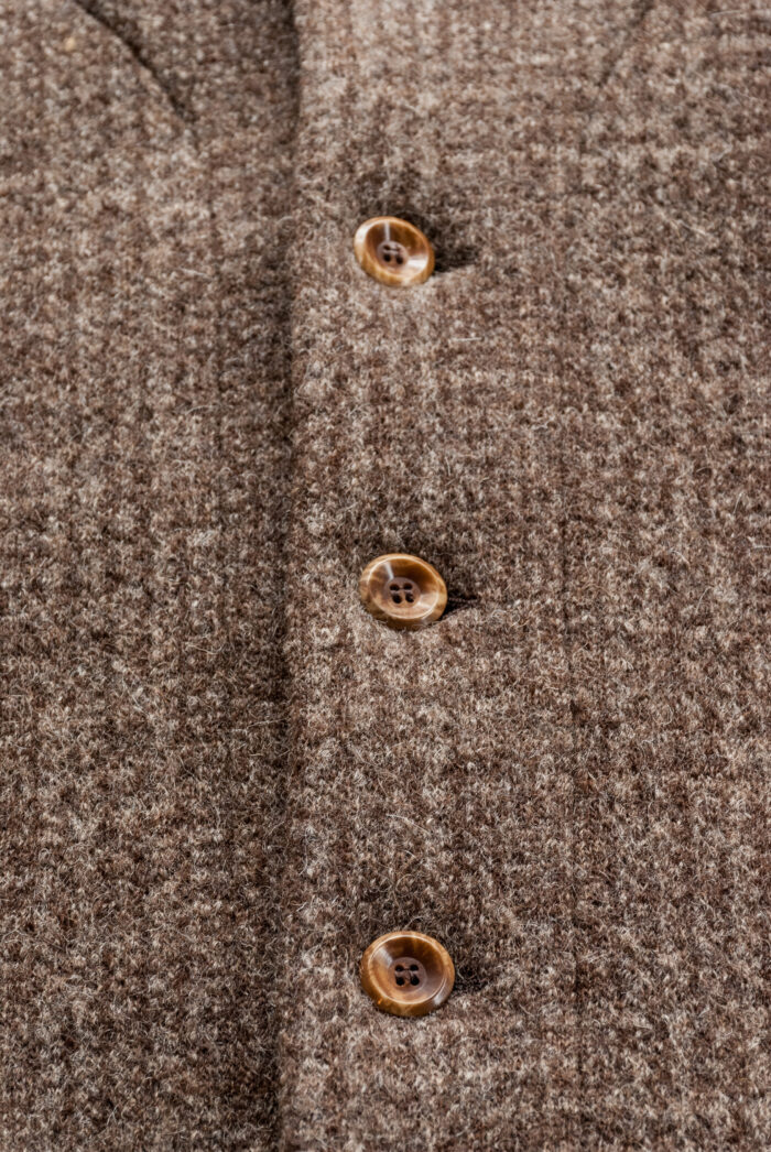 Frank Leder Dead Stock Brown Wool Janker with Side Pocket