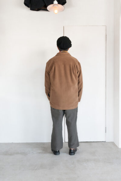 QUILP HITE Shirt Jacket Cotton Moleskin Brown