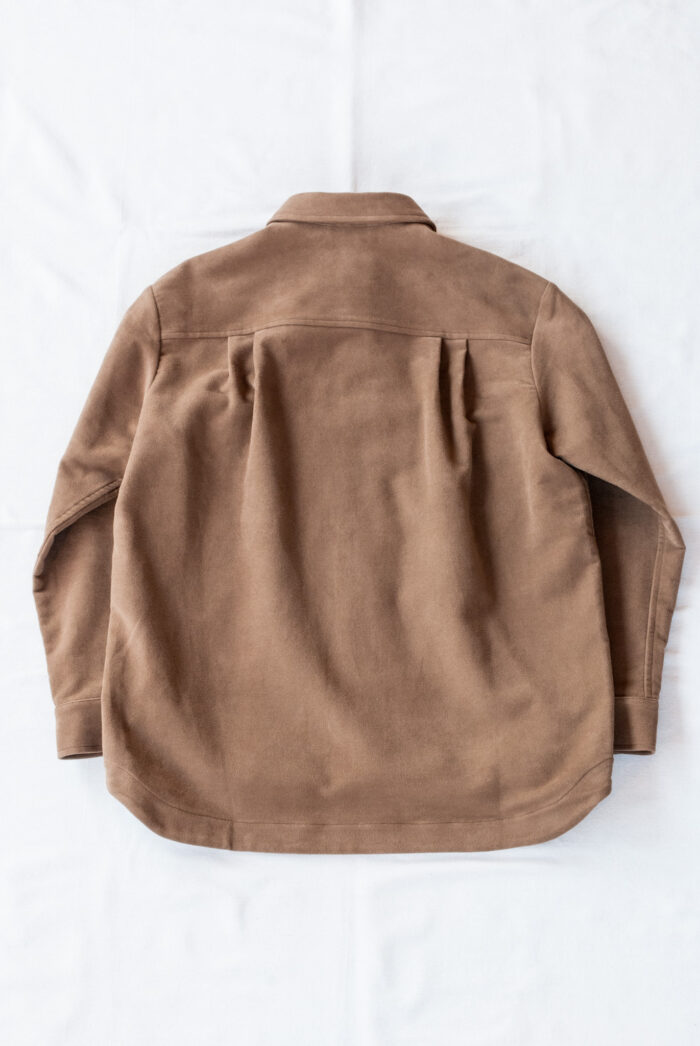 QUILP HITE Shirt Jacket Cotton Moleskin Brown