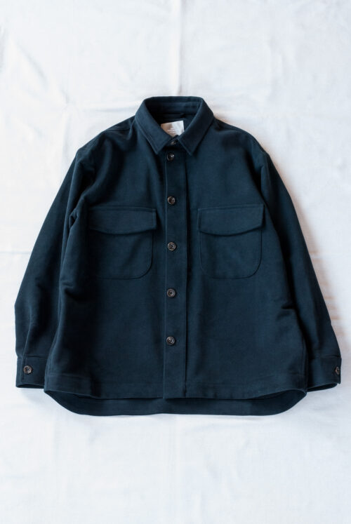 QUILP HITE Shirt Jacket Cotton Moleskin D.Navy