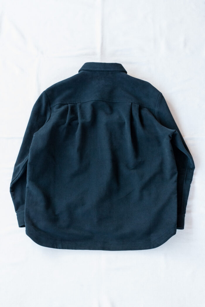 QUILP HITE Shirt Jacket Cotton Moleskin Navy