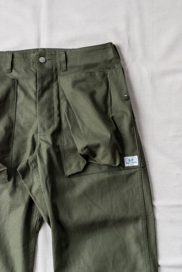 SASSAFRAS Digs Crew Pants 4/5 Cotton Duck Olive