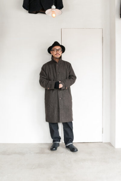 Frank Leder Dead Stock Brown Structured Wool Coat