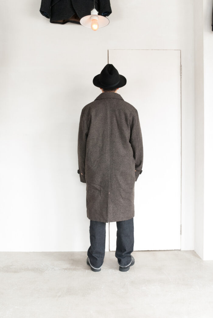 Frank Leder Dead Stock Brown Structured Wool Coat