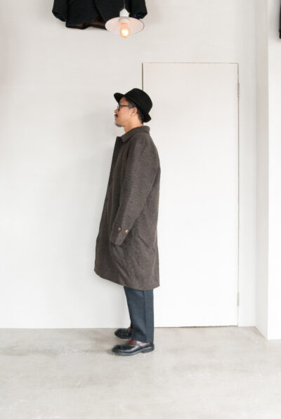 Frank Leder Dead Stock Brown Structured Wool Coat