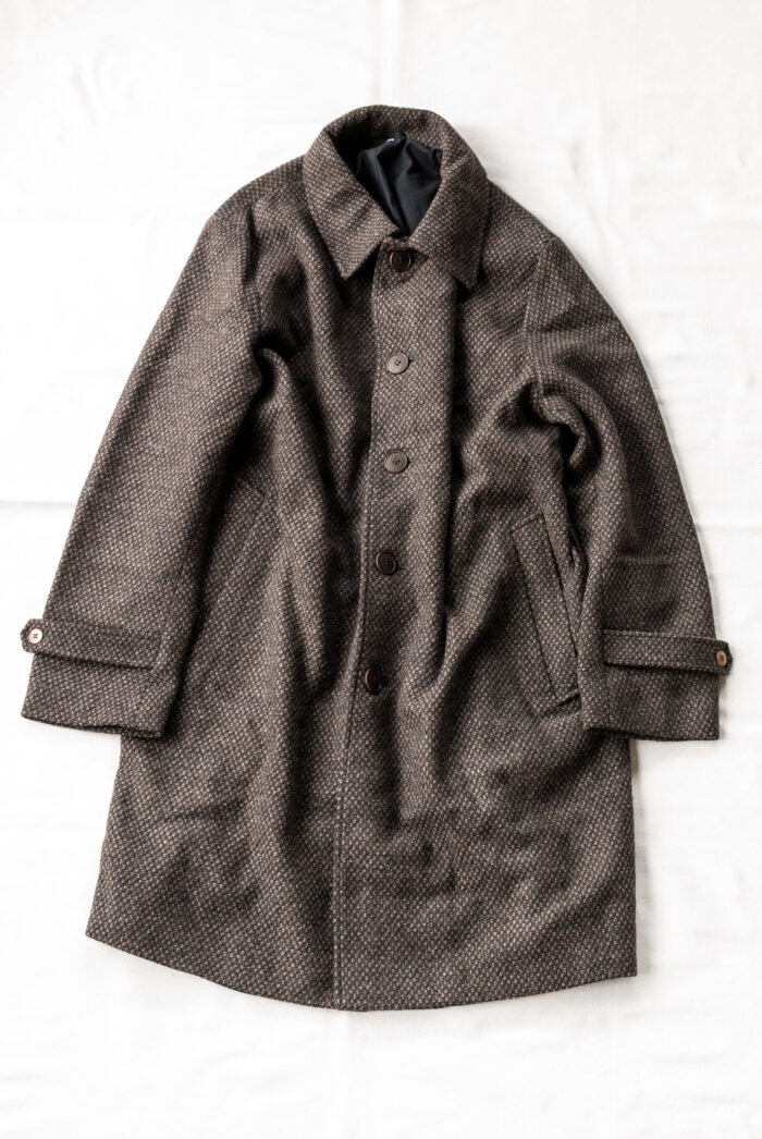 Frank Leder Dead Stock Brown Structured Wool Coat