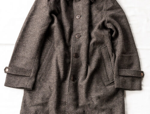 Frank Leder Dead Stock Brown Structured Wool Coat