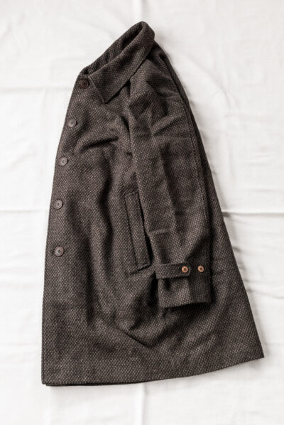 Frank Leder Dead Stock Brown Structured Wool Coat