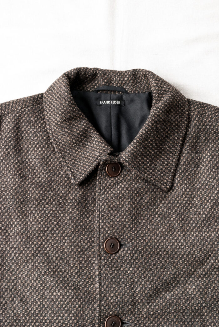 Frank Leder Dead Stock Brown Structured Wool Coat