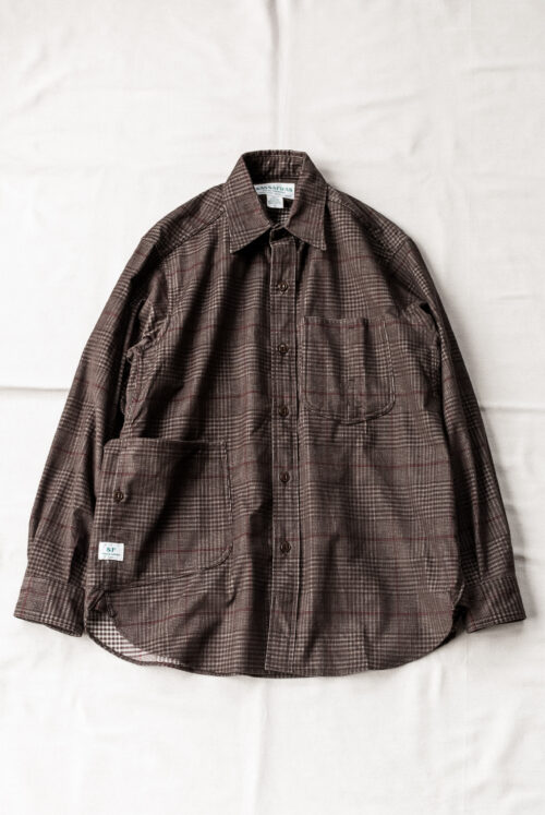 SASSAFRAS Diggin Shirt 21w Corduroy Check Brown