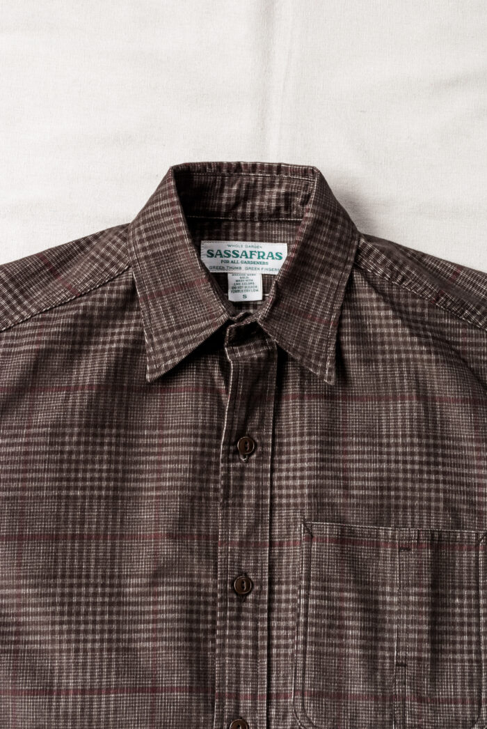 SASSAFRAS Diggin Shirt 21w Corduroy Check Brown