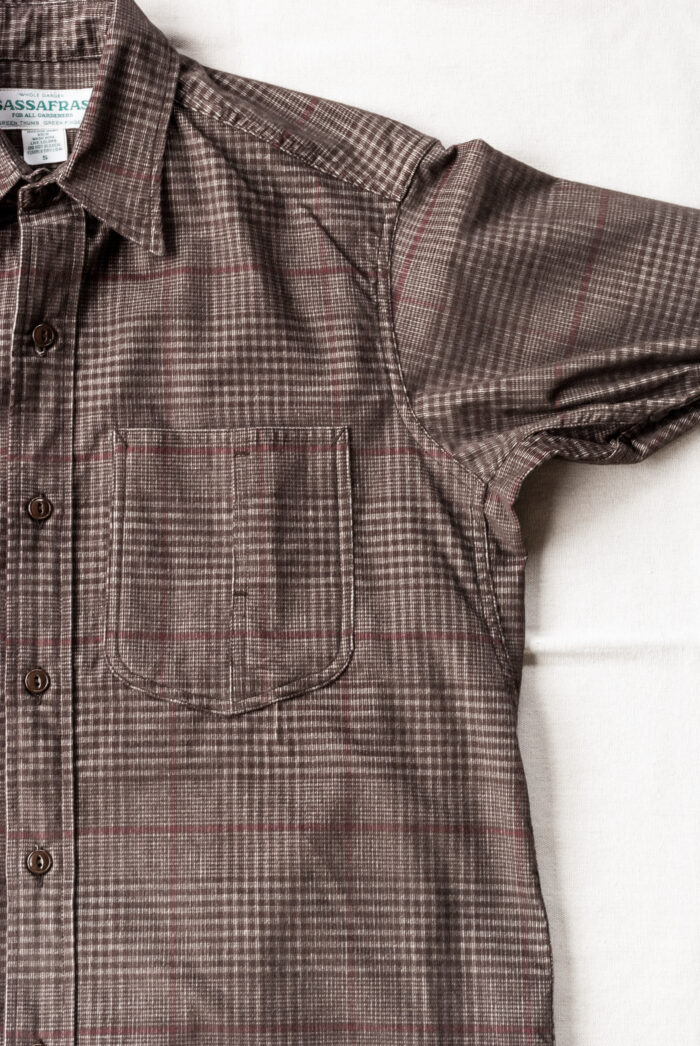 SASSAFRAS Diggin Shirt 21w Corduroy Check Brown