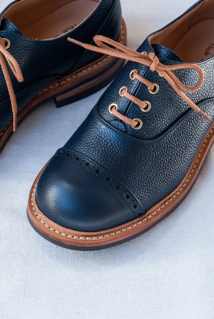 QUILP by Tricker’s M7401 Oxford Shoe Navy Scotch Grain