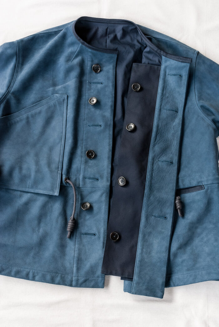 HOPPER’S BRUNCH Indigo Nubuck Leather Jacket