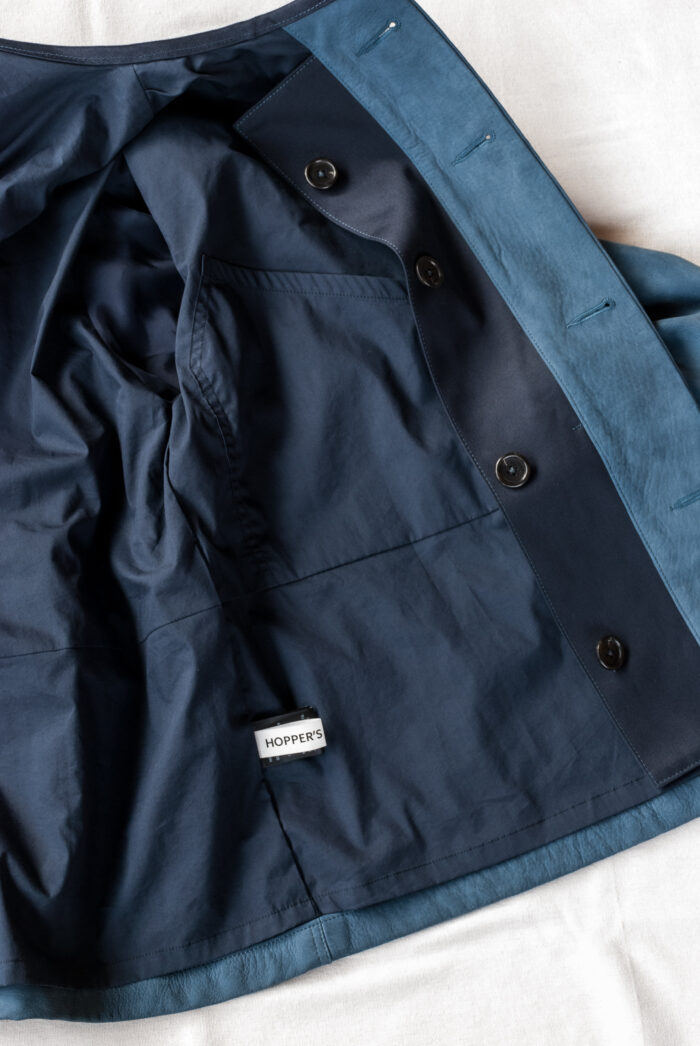 HOPPER’S BRUNCH Indigo Nubuck Leather Jacket