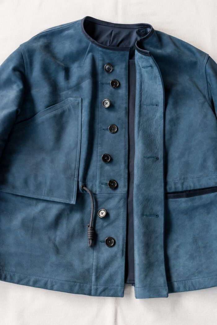 HOPPER’S BRUNCH Indigo Nubuck Leather Jacket