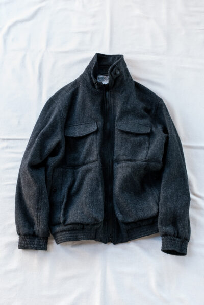 SASSAFRAS D/C Armor Jacket Heavy Herringbone Blanket Charcoal