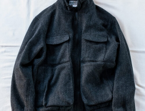 SASSAFRAS D/C Armor Jacket Heavy Herringbone Blanket Charcoal