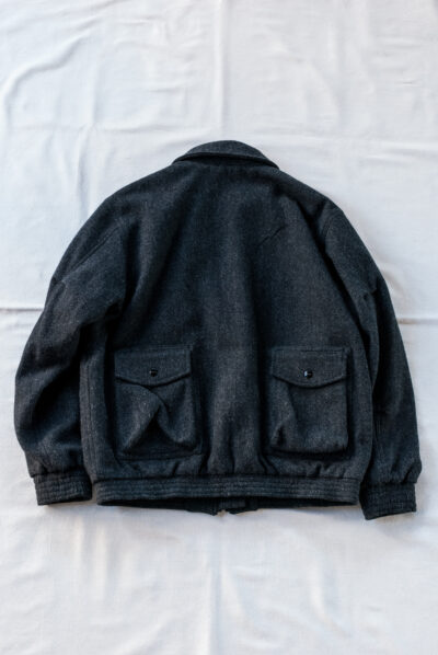 SASSAFRAS D/C Armor Jacket Heavy Herringbone Blanket Charcoal