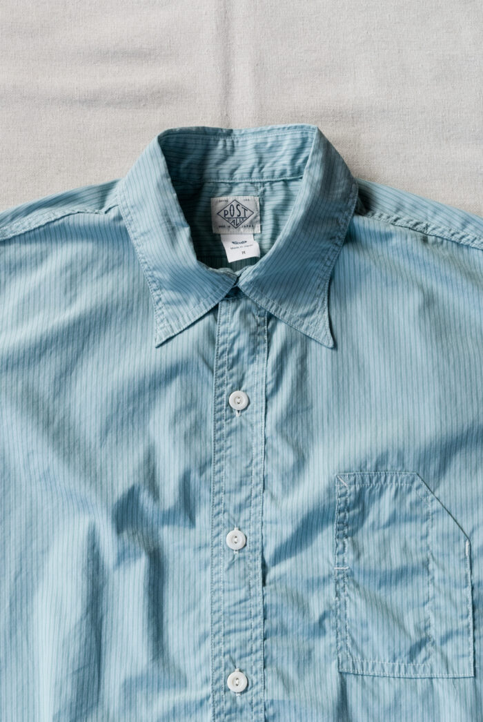 Post O’Alls No.1 Shirt MV Stripe Shirting Green