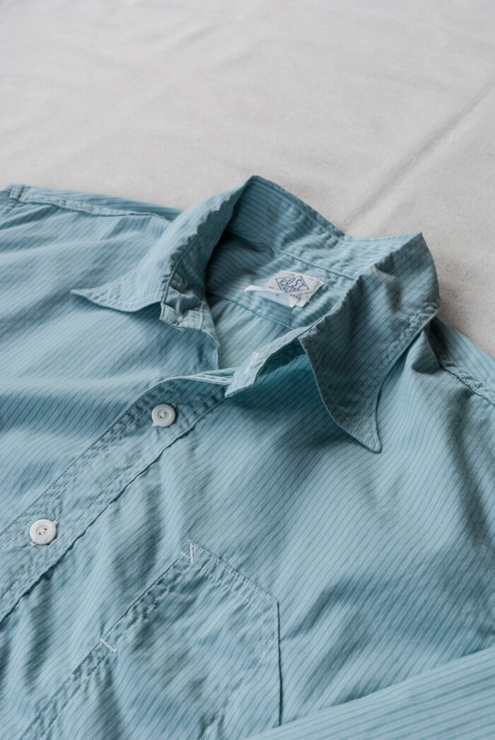 Post O’Alls No.1 Shirt MV Stripe Shirting Green