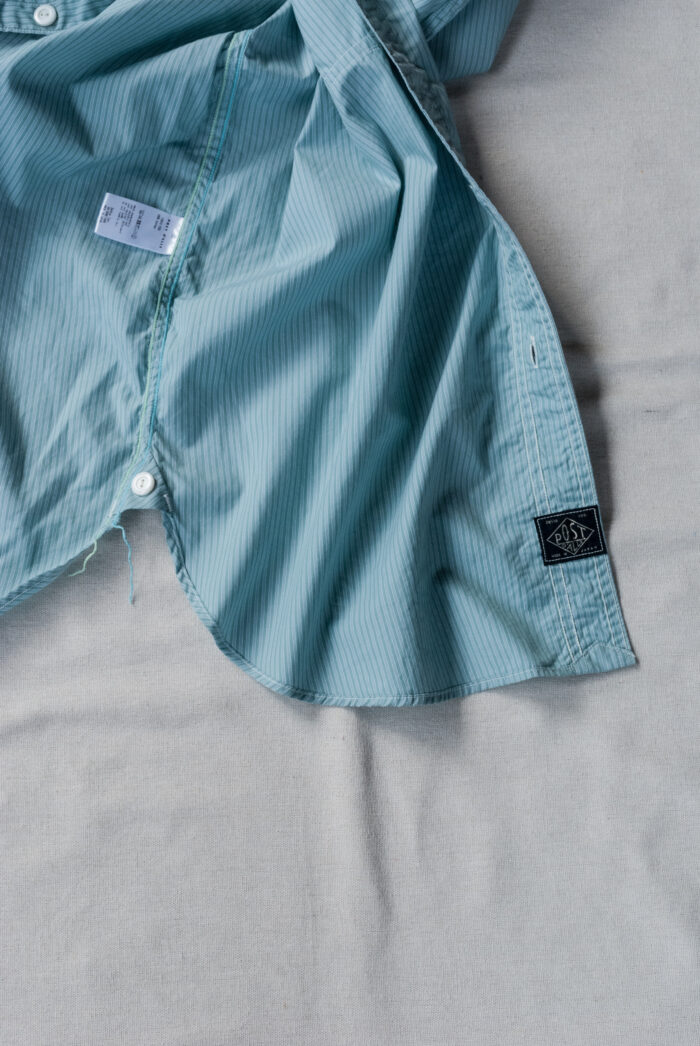 Post O’Alls No.1 Shirt MV Stripe Shirting Green