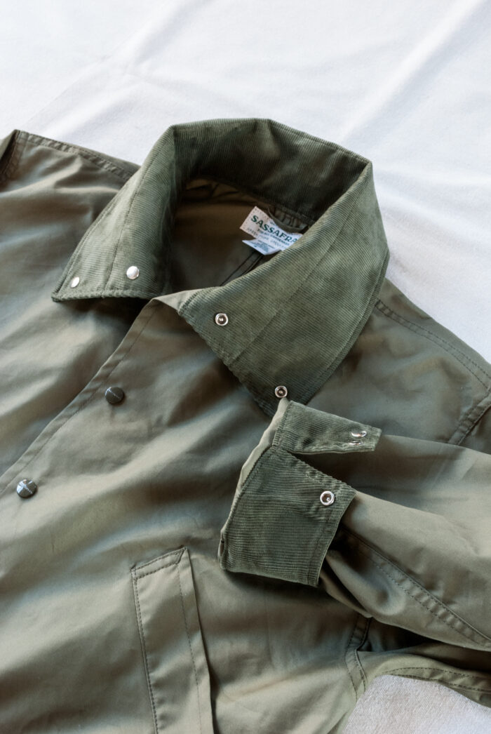 SASSAFRAS Botanical Scout Tube Coat C/N Oxford Olive