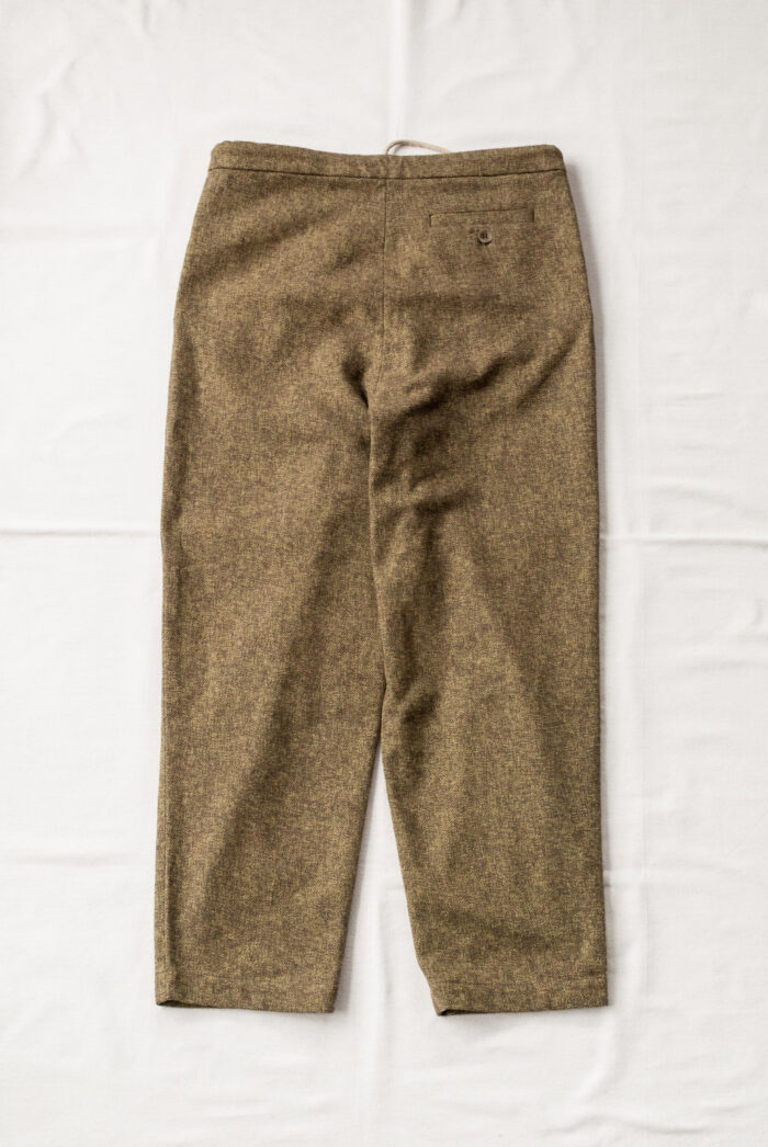 Frank Leder Dead Stock Cotton Tweed Drawstring 2 Tuck Trousers