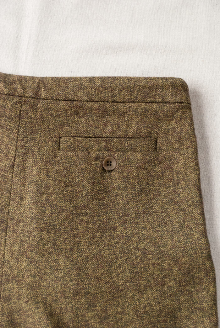 Frank Leder Dead Stock Cotton Tweed Drawstring 2 Tuck Trousers