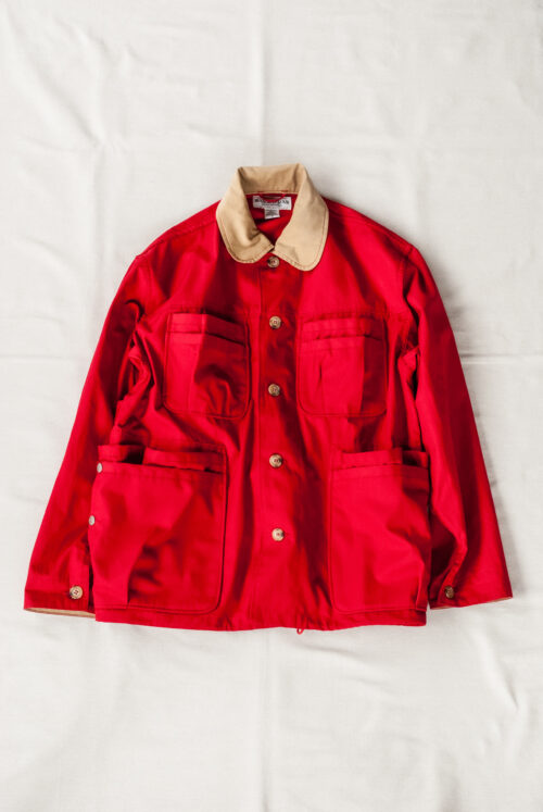 SASSAFRAS Overgrown Warden Jacket Cotton Weather Cloth Red