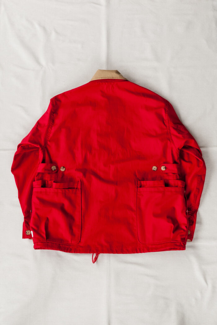 SASSAFRAS Overgrown Warden Jacket Cotton Weather Cloth Red