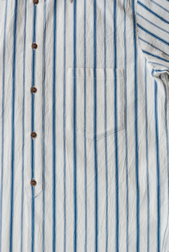Frank Leder Organic Striped Cotton Old Style Shirt