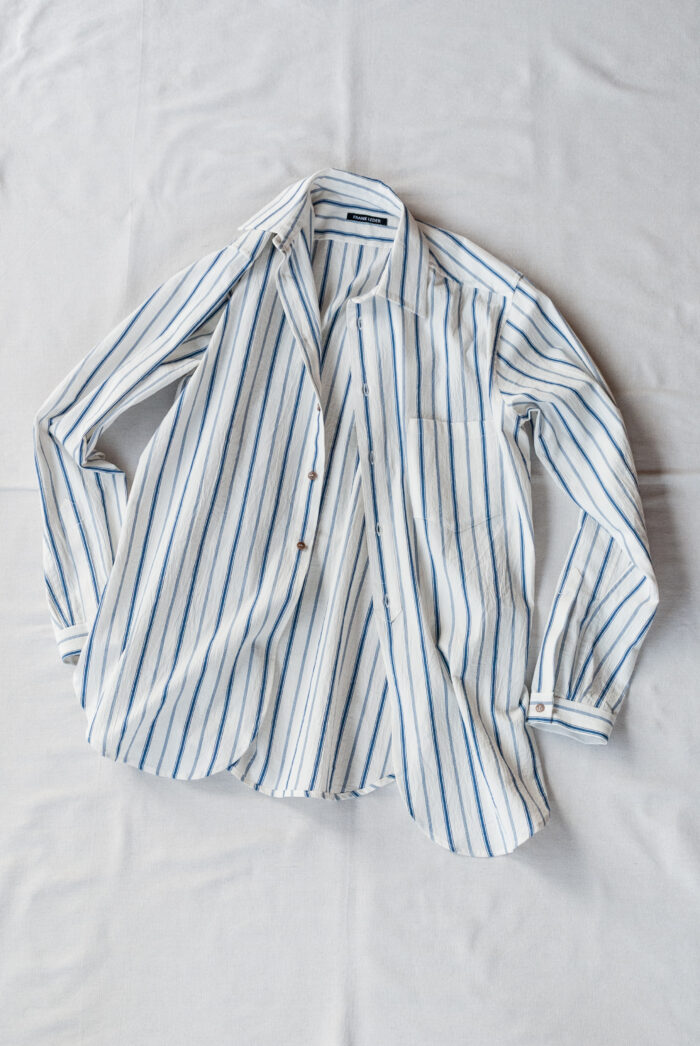 Frank Leder Organic Striped Cotton Old Style Shirt