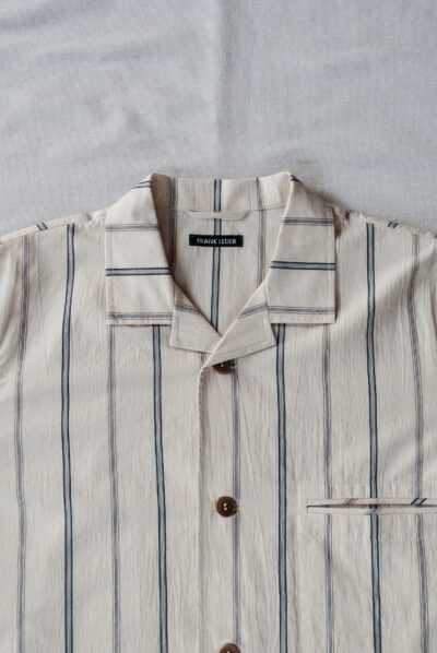 Frank Leder Organic Striped Cotton Jacket with Side Pocket