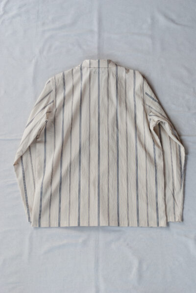 Frank Leder Organic Striped Cotton Jacket with Side Pocket
