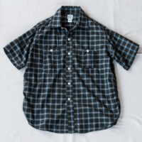 Post O'Alls No.6 Shirt S/S Cotton Linen Grey Plaid | kado〔カド