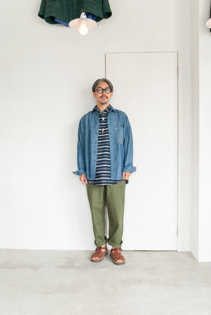 HOPPER’S BRUNCH HB-25S02 Shirt Jacket Chambray