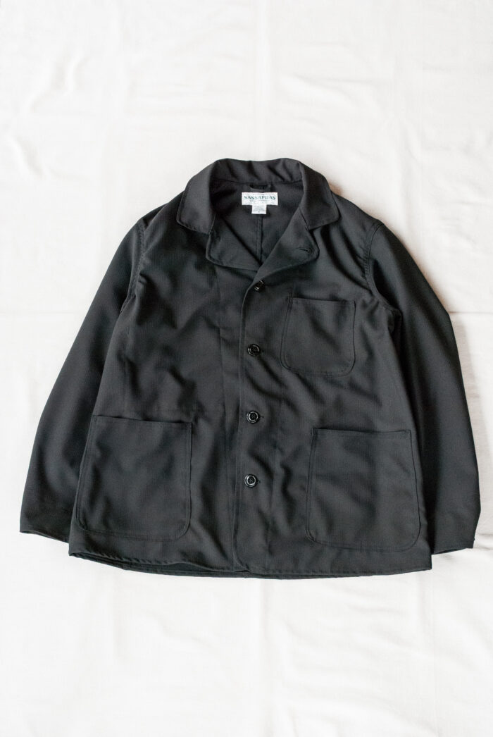 SASSAFRAS Sprayer Jacket Wool Like Tropical Black