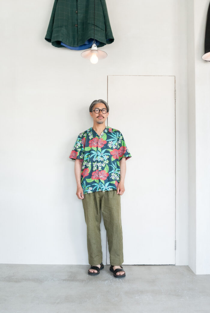FilMelange PENN Open Collar Shirt Plating Tenjiku Aloha